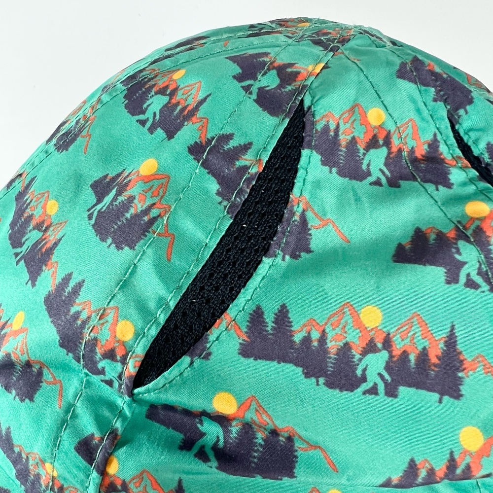 Sprints Bigfoot Running Hat Cap Sasquatch Mountain Forest Print Adjustable OS - Picture 4 of 8